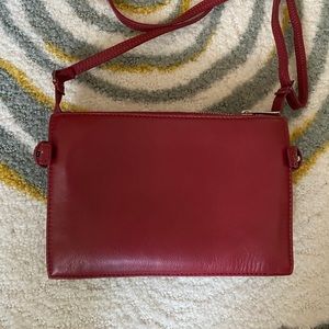 Letizia Red Leather Handbag